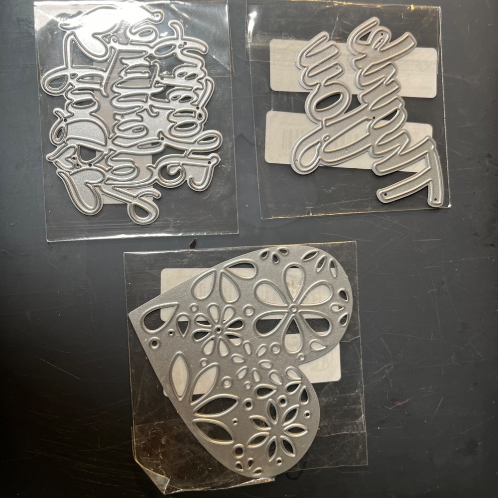 NWOT Die cut Bundle- Heart, Thank you and Happy Valentines Day